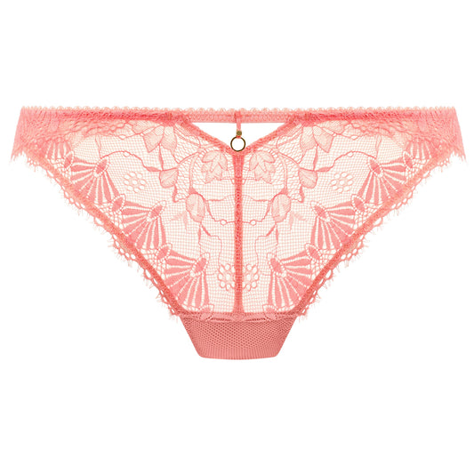 lace brief in peach color