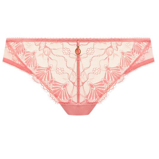 lace thong in peach color