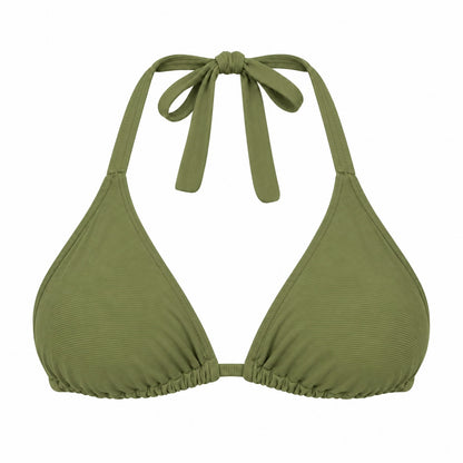 Kaki Driehoek Bikini Top