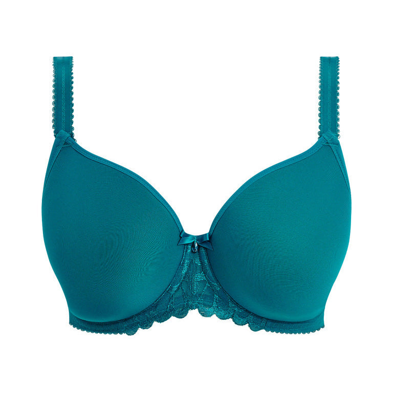 big cups moulded spacer bra in teal color