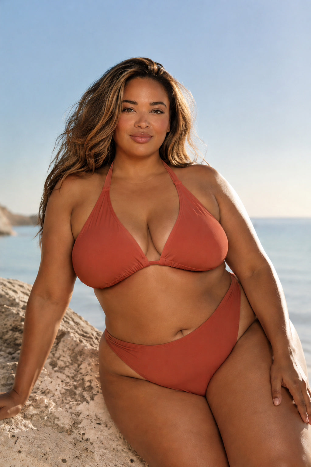 Roest Rood Driehoek Bikini Top