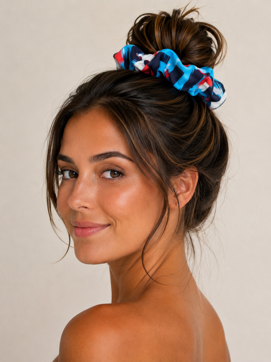 Azur Print Scrunchie