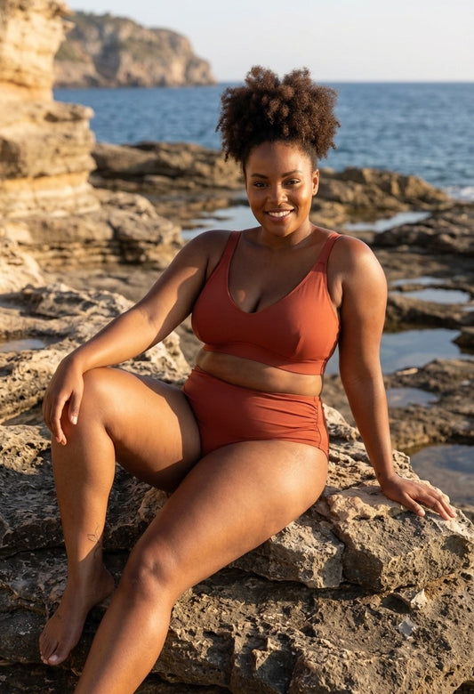 Rust Red Full Bikini Top