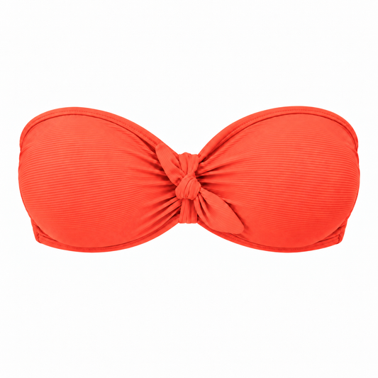 Azur Orange Bandeau Multiway Bikini Top