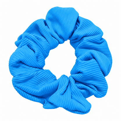 Azur Blauwe Scrunchie