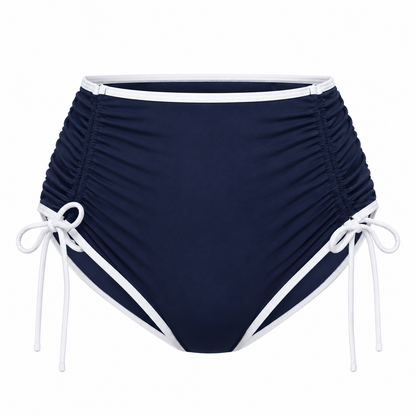 Azur Navy Adjustable High Waist Bikini Briefs