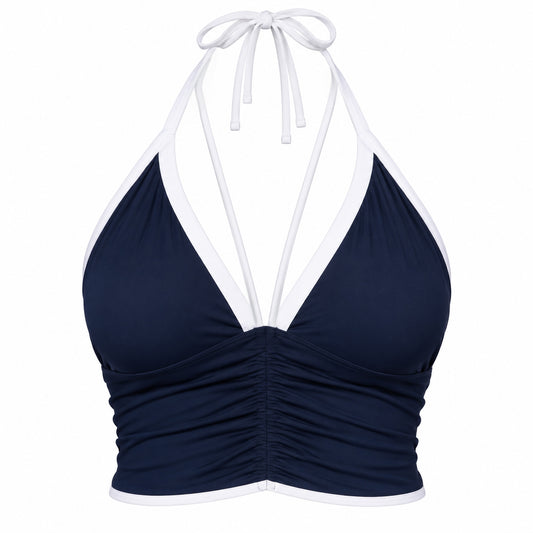 Azur Navy Multiway Halter Bikini Top