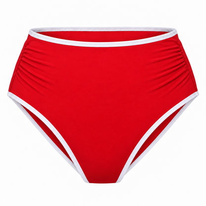 Slip Taille Haute Rouge