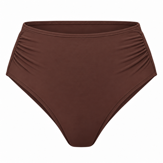 Coffee High Waist Bikini Briefs
