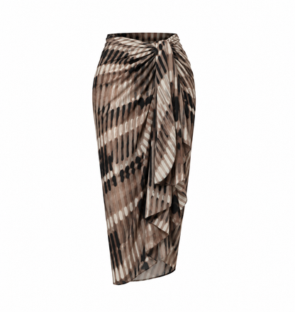 Coffee Cream Print Pareo