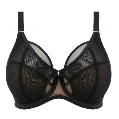 black big cup bra in mesh