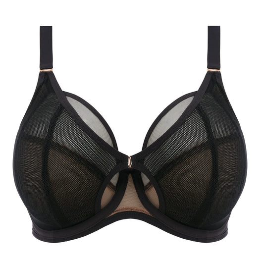 black big cup bra in mesh
