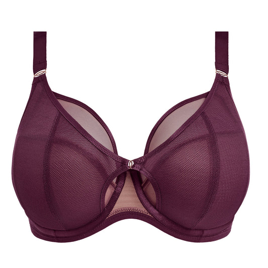 blackberry color big cup bra in mesh