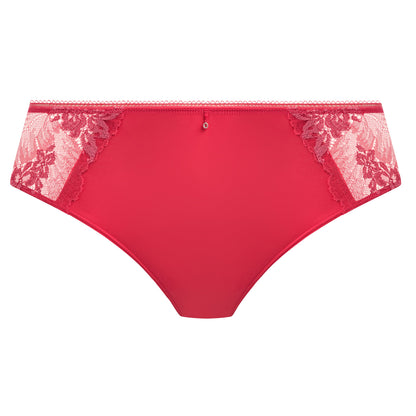  geranium pink brief with embroidered soft pink flowers 