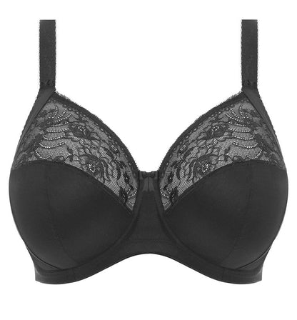 big cup bra in black with stretch lace 