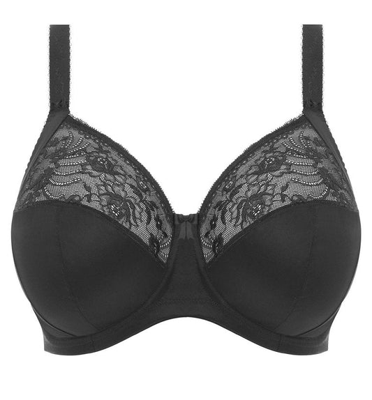 big cup bra in black with stretch lace 