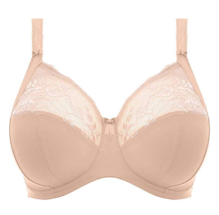 a big cup bra in sahara beige with stretch lace 