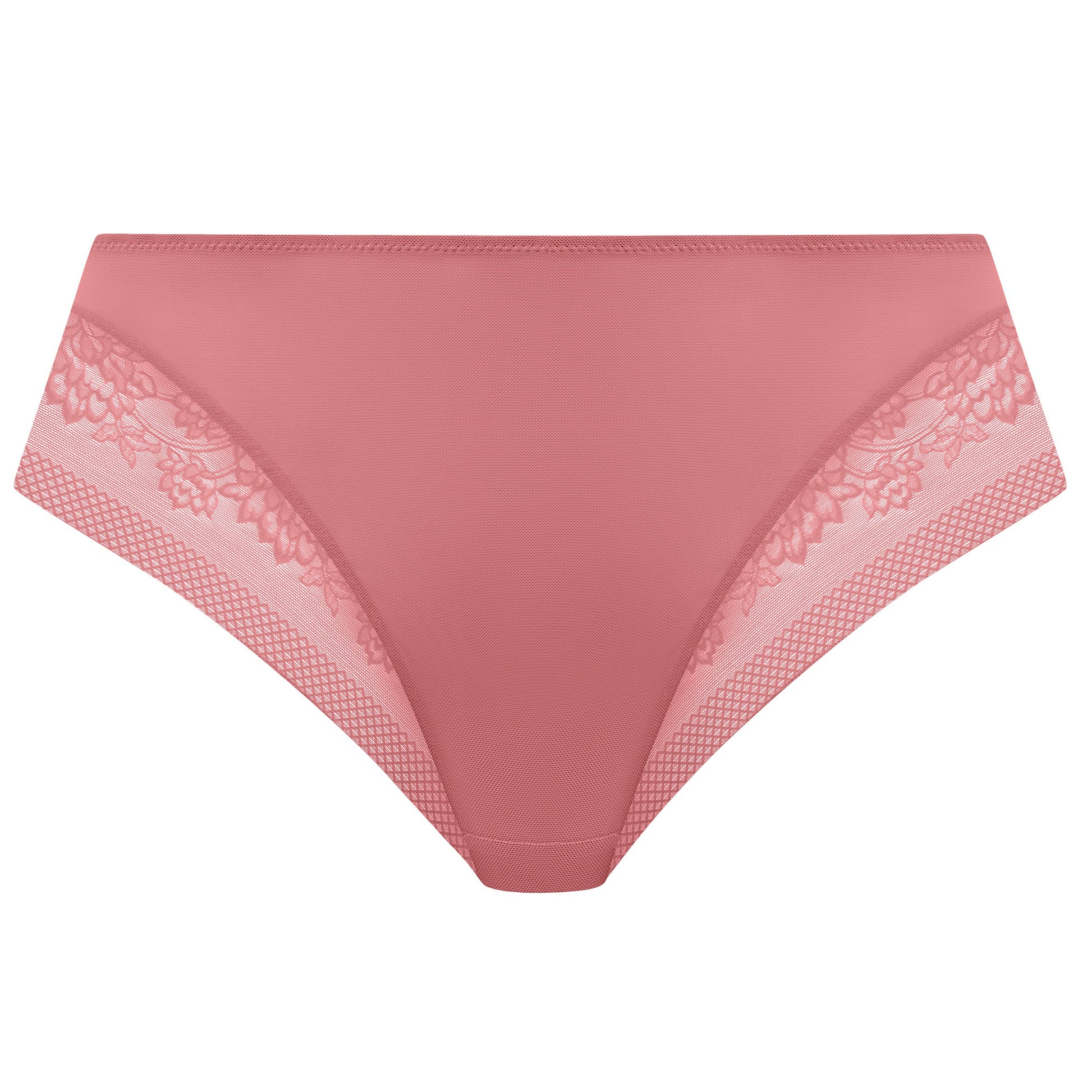 pink plussize high leg high waist brief