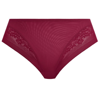 red plussize high leg high waist brief