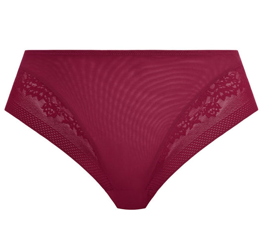 red plussize high leg high waist brief