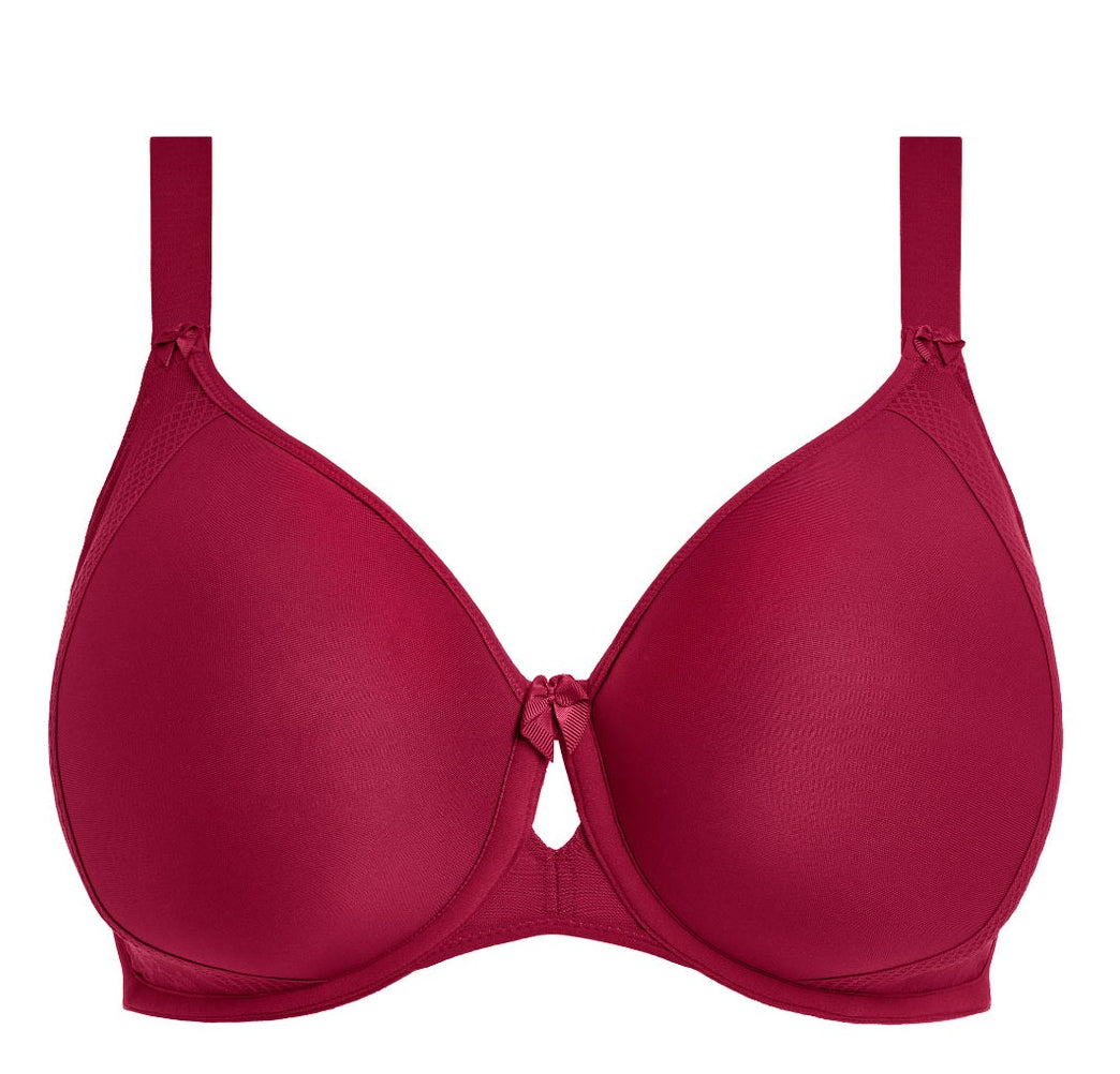 a wine red big cup moulded spacer bra