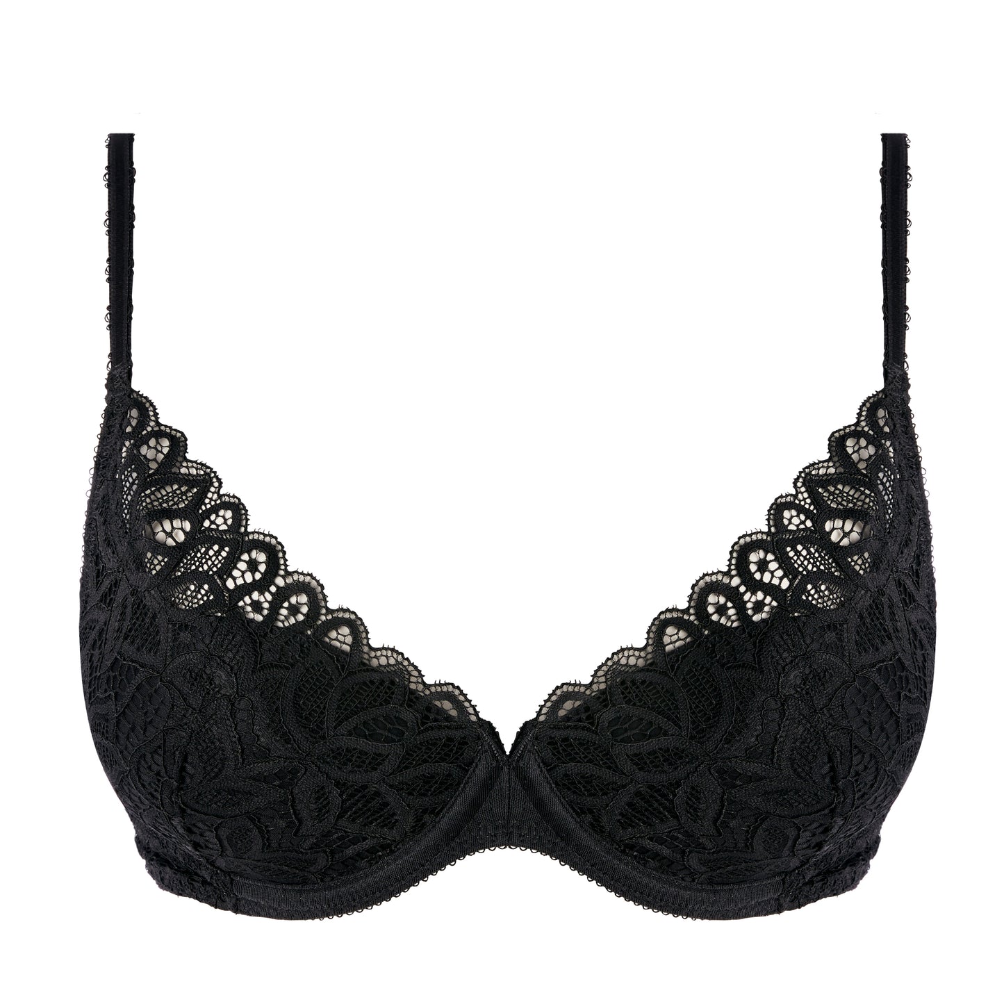 black lace push up bra