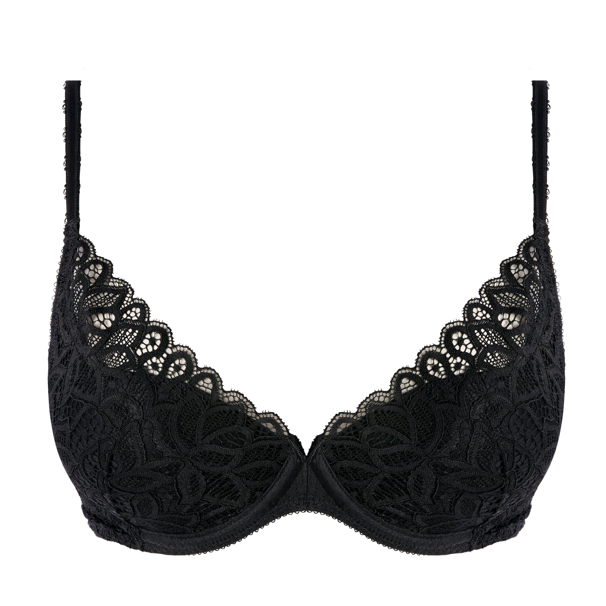 black lace push up bra