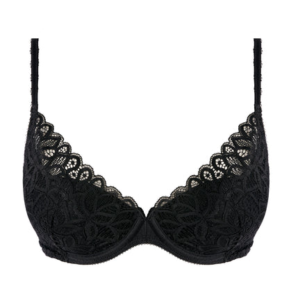 black lace push up bra