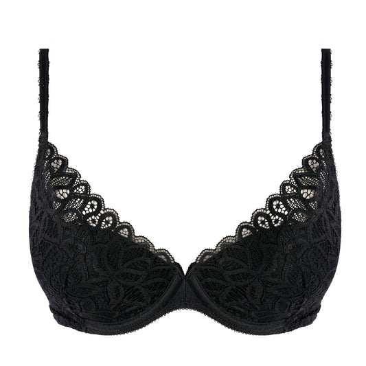 black lace push up bra