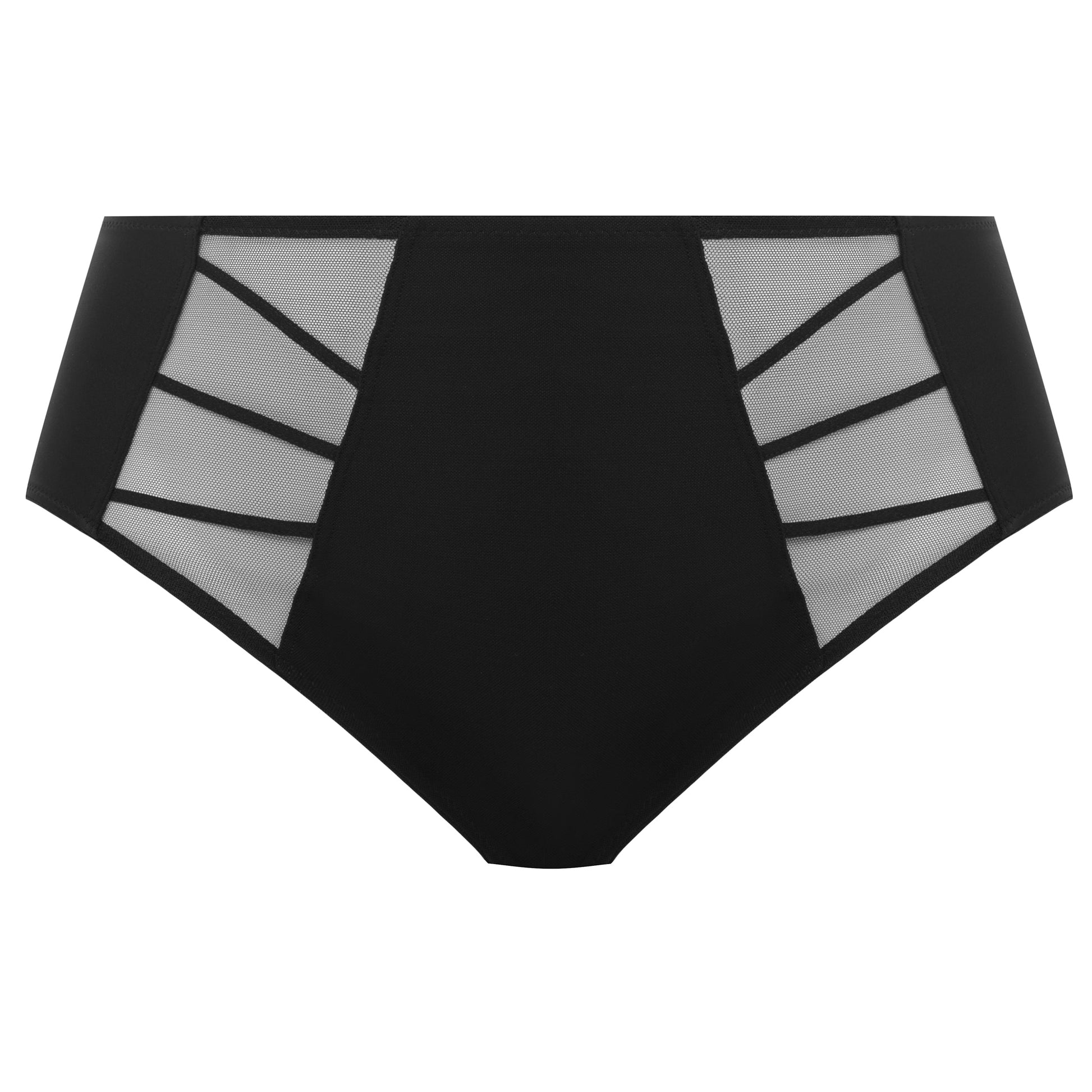 plussize high waist brief with mesh details
