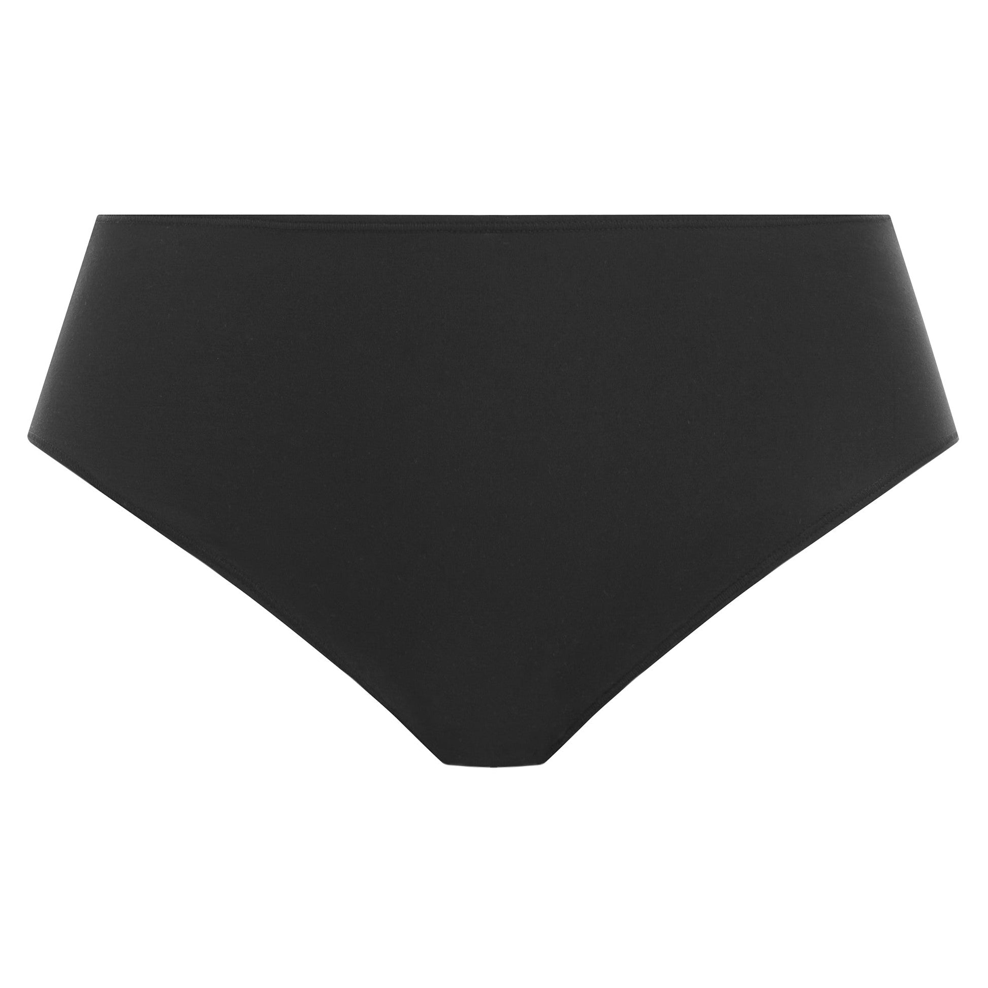 Black high-waisted lingerie bottom on a white background
