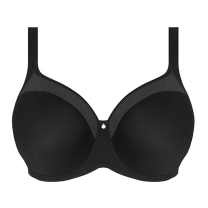 Black bra for big cups on a white background