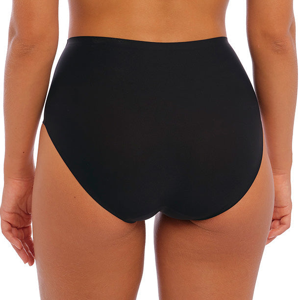 black highwaist woman's lingerie brief