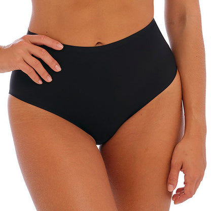 black highwaist woman's lingerie brief