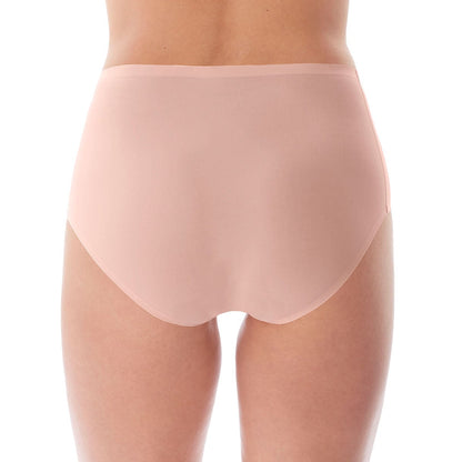 high waist invisible brief pink blush