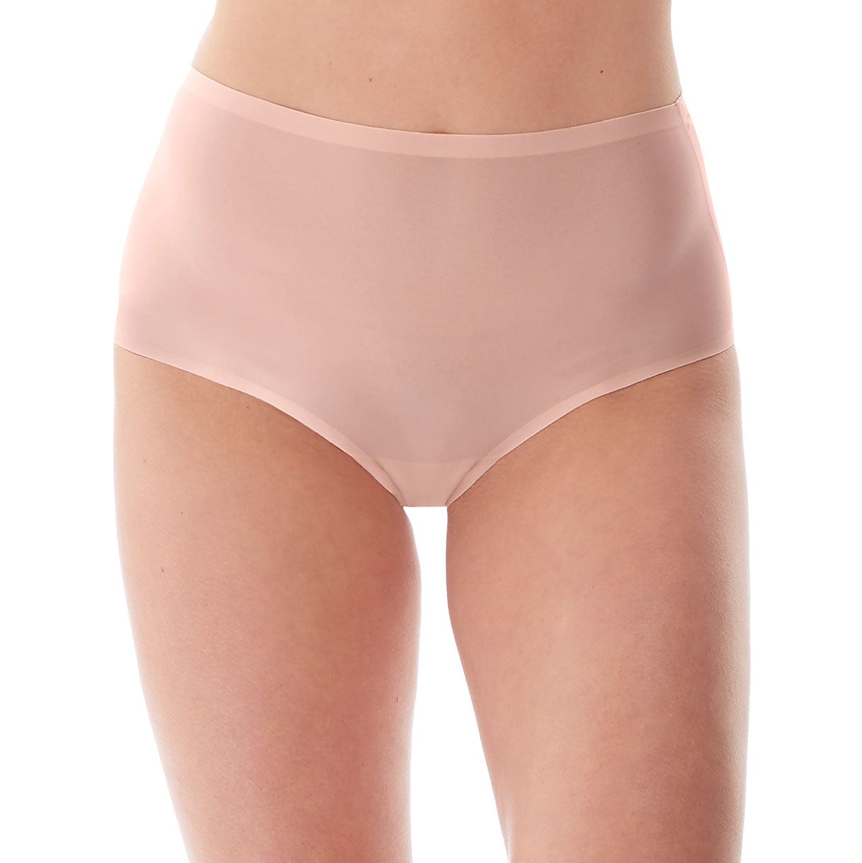 high waist invisible brief pink blush