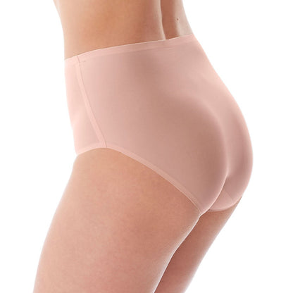 high waist invisible brief pink blush