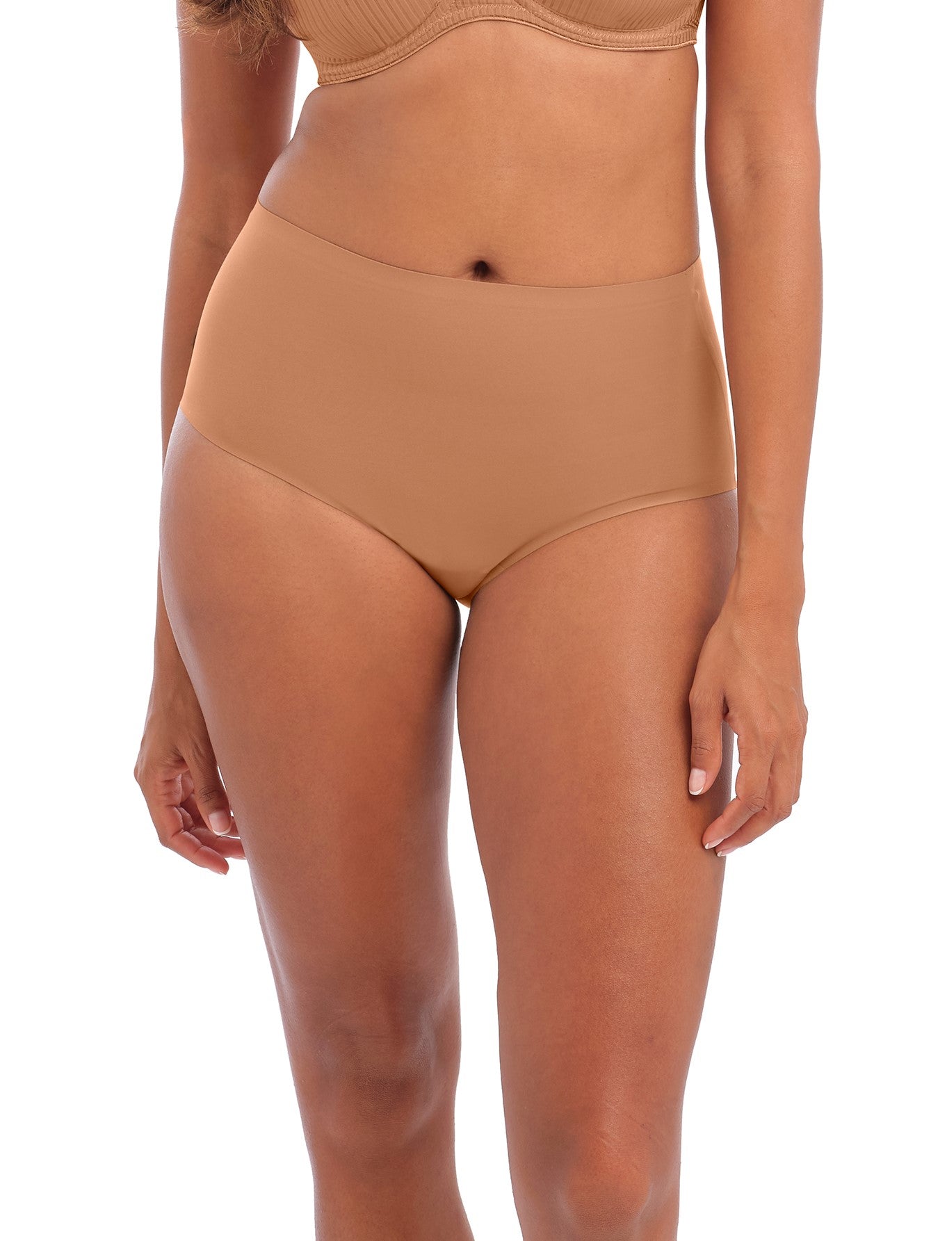 high waist invisible brief cinnamon