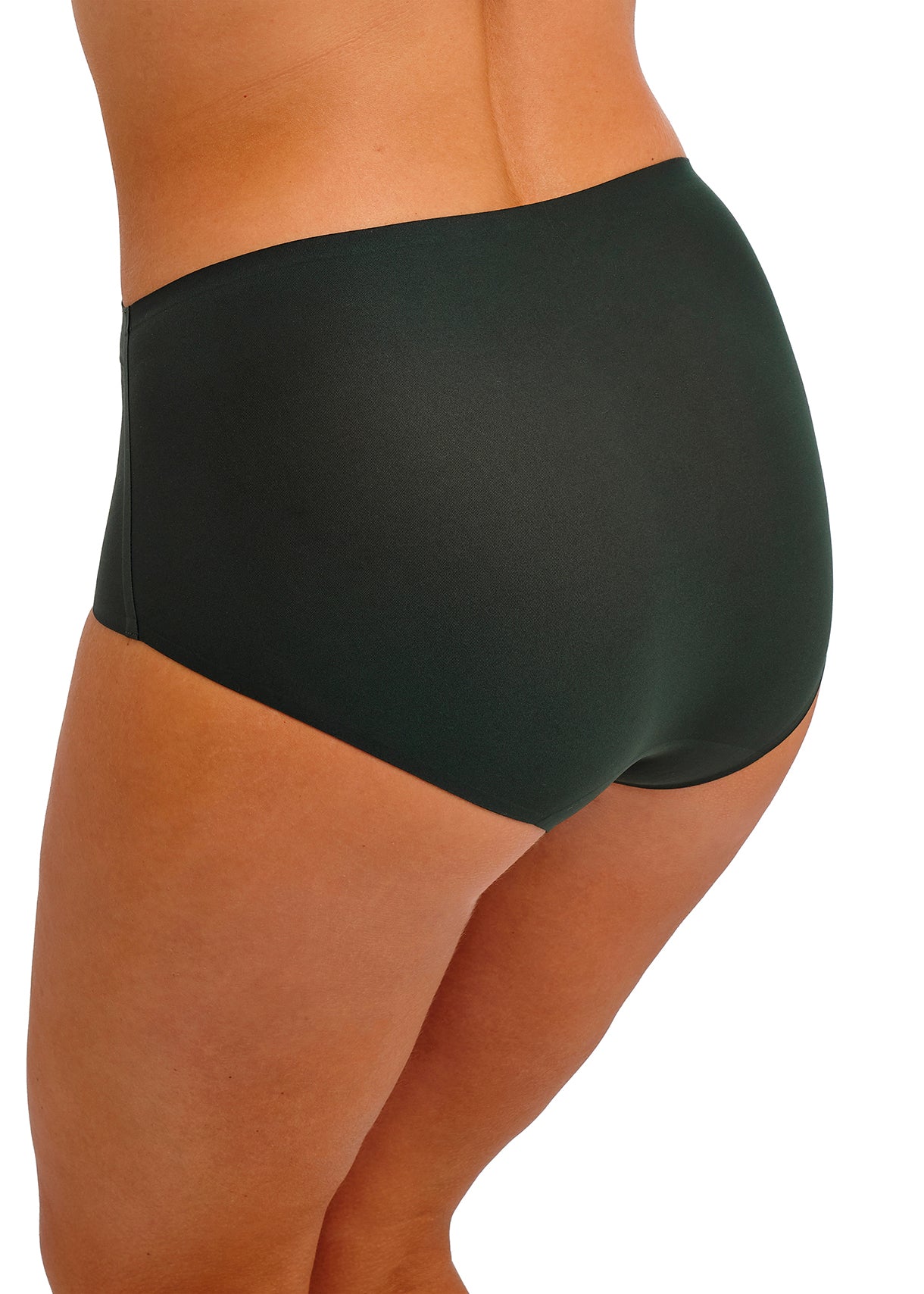high waist invisible brief dark green