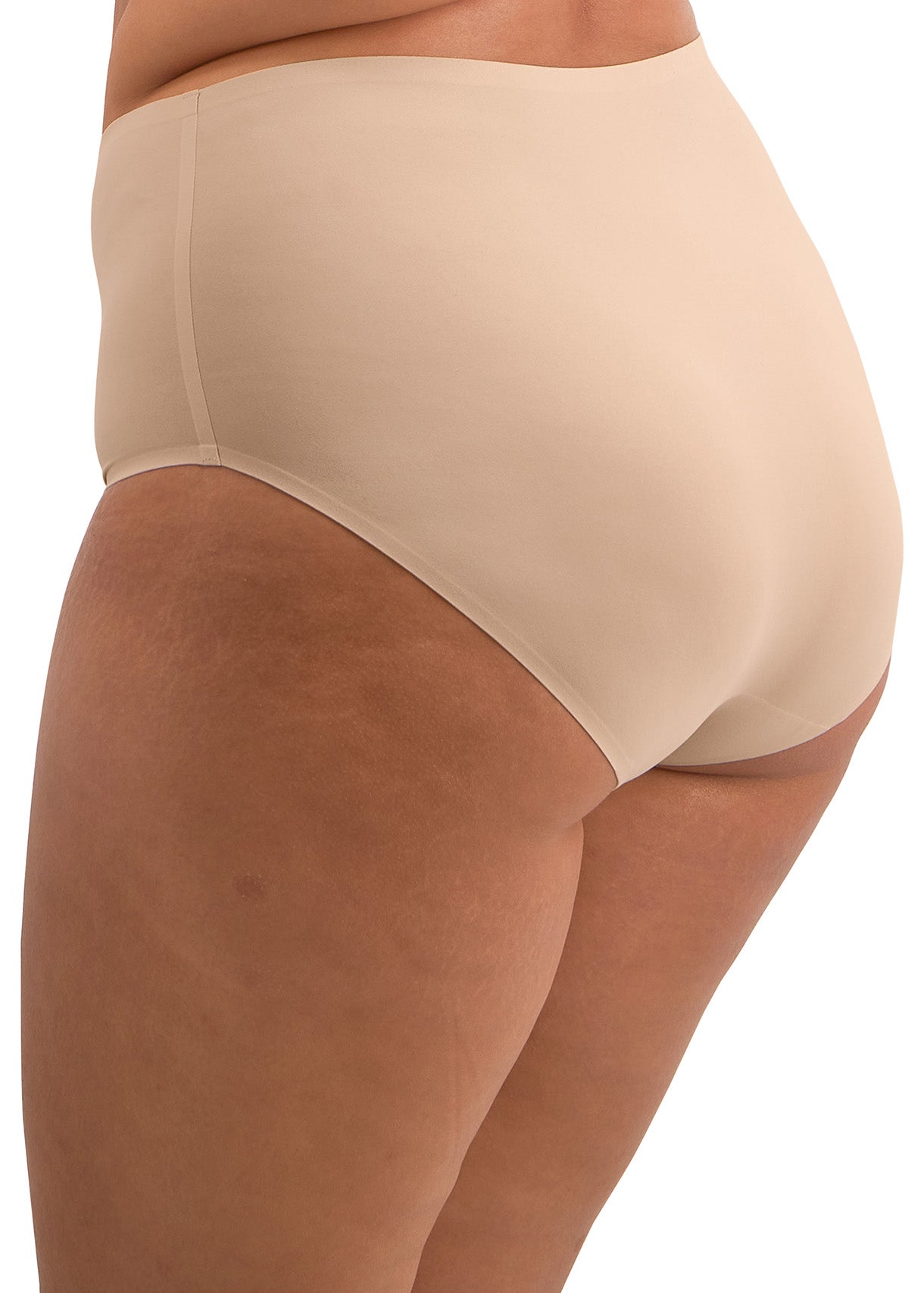 high waist invisible brief natural beige