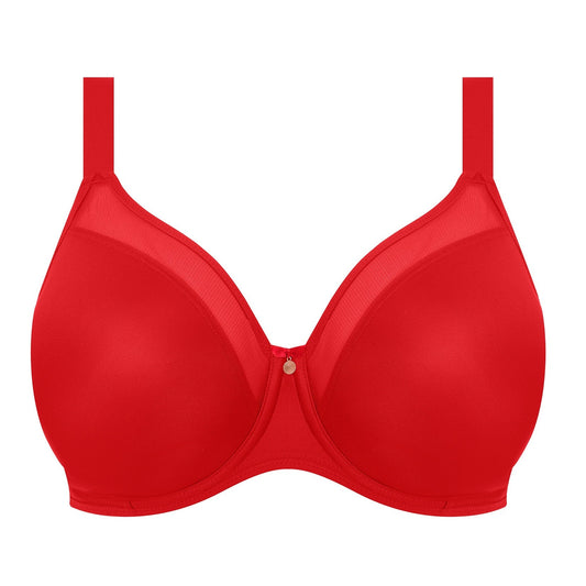 Red bra on a white background