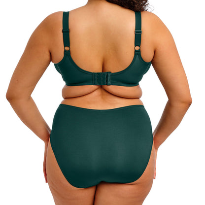 emerald green high-waisted lingerie bottom on a white background