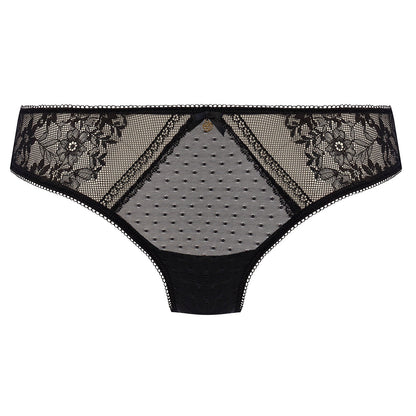 black lace and mesh brief