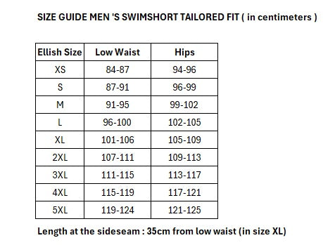 Men Swim Short Tailored Fit Black