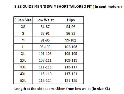 Men Swim Short Tailored Fit Black