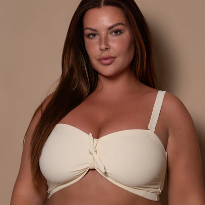 Cream Bandeau Multiway Bikini Top