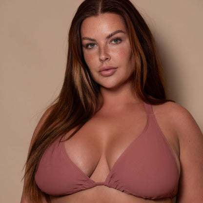 Rosewood Triangle Bikini Top