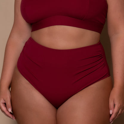 Pomegranate High Waist Bikini Briefs